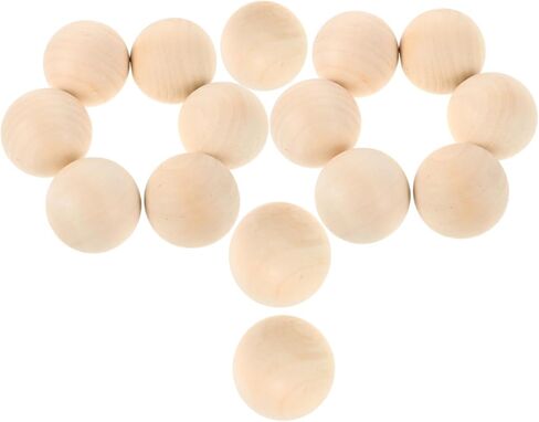 مجموعة كرات هوكي من الخشب الصلب مكونة من 15 قطعة من TOYANDONA كرات هوكي أرضية سويدية غير قابلة للارتداد 5 سم للأولاد والبنات والشباب والكبار ملحقات الألعاب الرياضية الخارجية in Kuwait