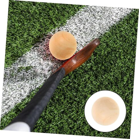 مجموعة كرات هوكي من الخشب الصلب مكونة من 15 قطعة من TOYANDONA كرات هوكي أرضية سويدية غير قابلة للارتداد 5 سم للأولاد والبنات والشباب والكبار ملحقات الألعاب الرياضية الخارجية in Kuwait