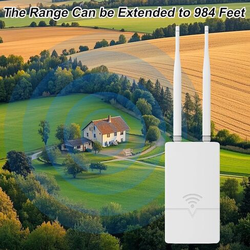 Extender Starlink WiFi Extender لجهاز التوجيه Starlink Gen 3 ، 300 ميجابت في الثانية إشارة Starlink/مكرر WiFi ، تغطية إشارة 0.3 كم ، مقاومة للماء IP65 ، حتى 56 جهازًا للمزرعة/الفناء/RV/Campsite in Saudi Arabia