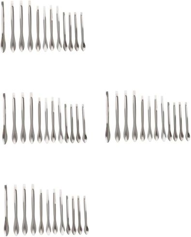 Cabilock 3sets Stainless Steel Measuring Spoon for Laboratory Experiments Smooth Surface Portable Design for Chemistry Teaching Home and Classroom Use 12pcs*3 in Saudi Arabia