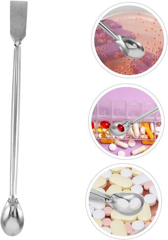 STOBOK Crucible Spoon Handle Stainless Steel Lab Tool for Precise Measurement of Reagents and Powders Laboratory and Chemical Environments in Saudi Arabia