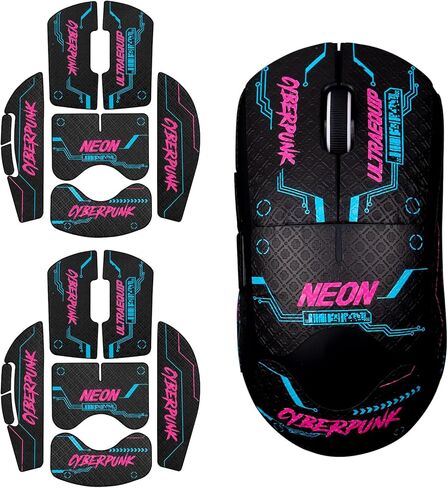 2-in-1 Mouse Grip Tape Anti Slip for Logitech G Pro X Superlight, Superlight 2 Wireless Gaming Mous Pre-Cut Gaming Mouse Skins, Self-Adhesive, Sweat-Resistant (White Set + Black Set) in Kuwait