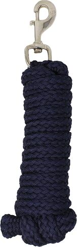 Horse 8' Soft Round Braided Black Nylon 3/4" Lead Rope with Nickel Plated Snap 605SE01BK in Saudi Arabia