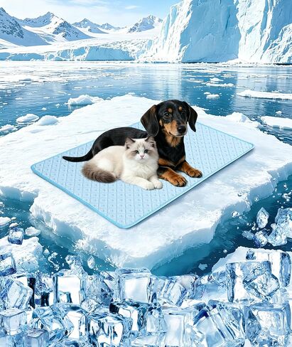 Upgraded Dog Cooling Mat Breathable Self Cool Pad Non-Slip Washable Cooling Mat for Dogs Cats Indoor Outdoor Pets in Kuwait