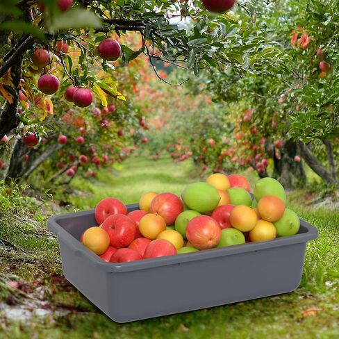 35 L Commercial Bus Tubs, Large Plastic Bus Tub Box for Restaurant, Gray, 4 Packs in Kuwait