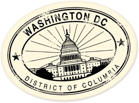 Washington DC Travel Vinyl Car Bumper Window Sticker 3" x 2" in Saudi Arabia