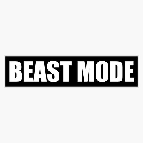 Beast Mode Sticker Bumper Sticker Vinyl Decal 5" in Saudi Arabia