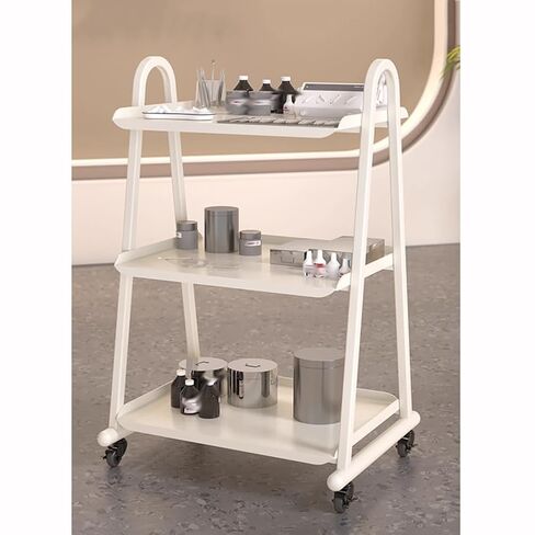 Hairdresser Trolley, 3 Tier Beauty Salon Tool Trolley,Rolling Trolley for Nail and Dental Instruments,Small Trolley for Oral Instruments(White,60x45x96cm) in Saudi Arabia