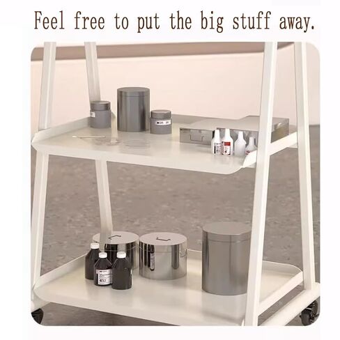 Hairdresser Trolley, 3 Tier Beauty Salon Tool Trolley,Rolling Trolley for Nail and Dental Instruments,Small Trolley for Oral Instruments(White,60x45x96cm) in Saudi Arabia
