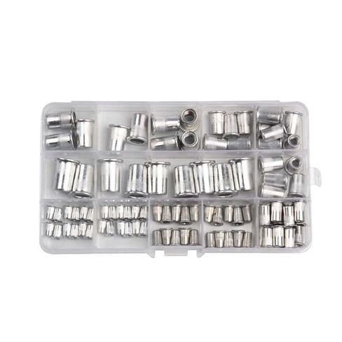 غسالات Qinlu-168 قطعة من صواميل برشام الألومنيوم M3/4/5/6/8/10 قطعة متنوعة من البراغي والصواميل لإصلاح المصانع in Kuwait