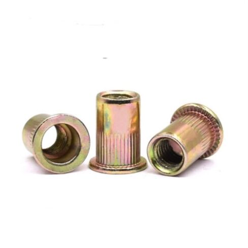 غسالات Qinlu-M3 M4 M5 M6 M8 M10 M12 304 من الفولاذ المقاوم للصدأ/الفولاذ مع صواميل مثبتة برأس مسطح من الزنك/الألومنيوم، 5-20 قطعة، لإصلاح المصانع (الألومنيوم، M12 5 قطع) in Kuwait