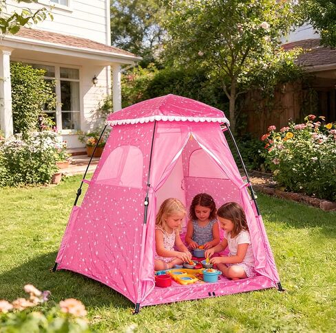 Princess Pop-up Play Tent for Girls: 78 "x66" Playhouse Castle for Kids Indoor & Outdoor (Pink) in Kuwait