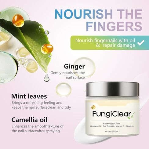 Nail Care Cream,Phrena Toenail Nail Repair for Damaged,Natural Formula with Tea Tree Oil, Oregano Oil,Vitamin E & Allantoin,60ml/2.03fl.oz in Saudi Arabia