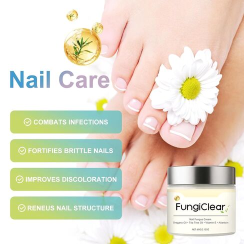 Nail Care Cream,Phrena Toenail Nail Repair for Damaged,Natural Formula with Tea Tree Oil, Oregano Oil,Vitamin E & Allantoin,60ml/2.03fl.oz in Saudi Arabia