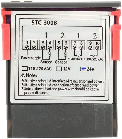 Temperature Thermostat Controller, -3008 Digital Display Probe Sensor for Farm Various Refrigerator Greenhouse Aquarium(110-220V) in Saudi Arabia