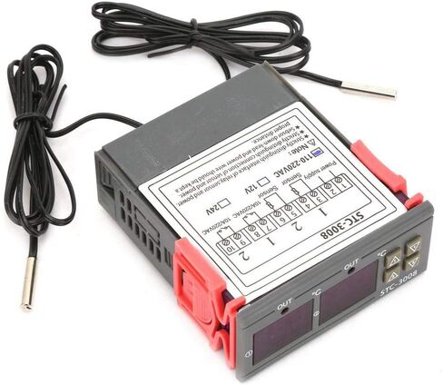 Temperature Thermostat Controller, -3008 Digital Display Probe Sensor for Farm Various Refrigerator Greenhouse Aquarium(110-220V) in Saudi Arabia