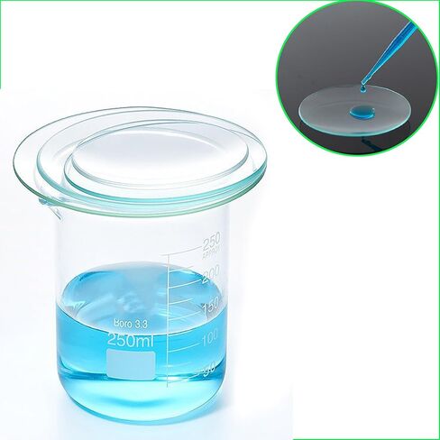 6 Pcs Lab Watch Glass Beaker Cover Set, Beaker Cover Smooth Edges Chamfered Arc, Watch Glasses in 50mm,70mm,90mm,100mm,120mm,150mm,Diameter Watch Glass, for Laboratory, Transparent. in Kuwait