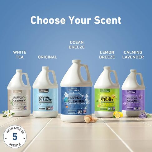 Creative Scents Multipurpose Enzyme Cleaner & Odor Remover | Super Concentrated for Floor, Carpet, Drain | Pet Urine Odor Eliminator | Enzyme Cleaner for Cat Urine & Dog Poop | 1 Gallon - Ocean Breeze in Saudi Arabia