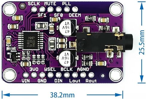 UDA1334A I2S Decoding Module with Clock Sync Compatible Microcontrollers Stereo Line Output Module in Saudi Arabia