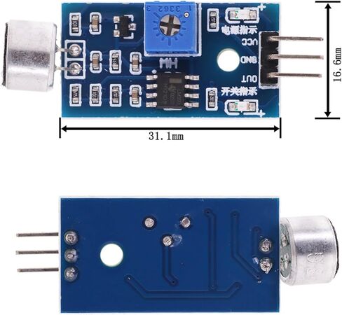 Sound Detection Sensor Module Sound Sensors VOS Module Voice Operated Switch Microphone Module For Switches Home in Kuwait