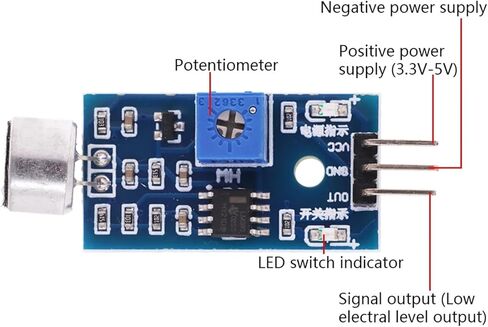 Sound Detection Sensor Module Sound Sensors VOS Module Voice Operated Switch Microphone Module For Switches Home in Kuwait