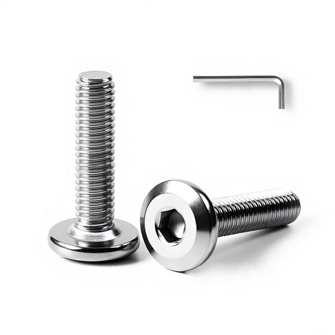 1/4-20 x 2 (20 Pack) Flat Head Hex Socket Cap Screws Bolts, 304 Stainless Steel 18-8, Hex Drive Countersunk Furniture Connector, Fully Threaded Machine Thread, Bright Finish in Saudi Arabia