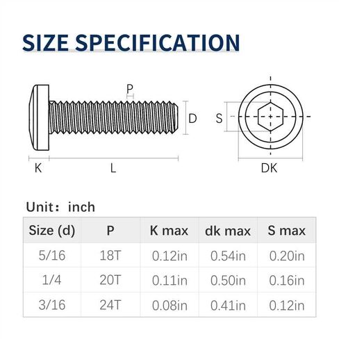 1/4-20 x 2 (20 Pack) Flat Head Hex Socket Cap Screws Bolts, 304 Stainless Steel 18-8, Hex Drive Countersunk Furniture Connector, Fully Threaded Machine Thread, Bright Finish in Saudi Arabia