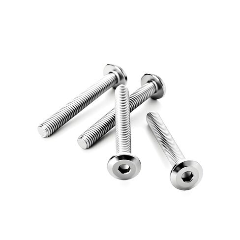 1/4-20 x 2 (20 Pack) Flat Head Hex Socket Cap Screws Bolts, 304 Stainless Steel 18-8, Hex Drive Countersunk Furniture Connector, Fully Threaded Machine Thread, Bright Finish in Saudi Arabia