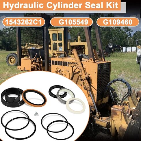 Hydraulic Cylinder Seal Kit 3" Bore 1.75" Rod Replace for 1543262C1 G109460 G105549 Suitable for case 26,26B,26S,26C,26D,580C, 580D,580 Super D,W14L,W14H in Saudi Arabia
