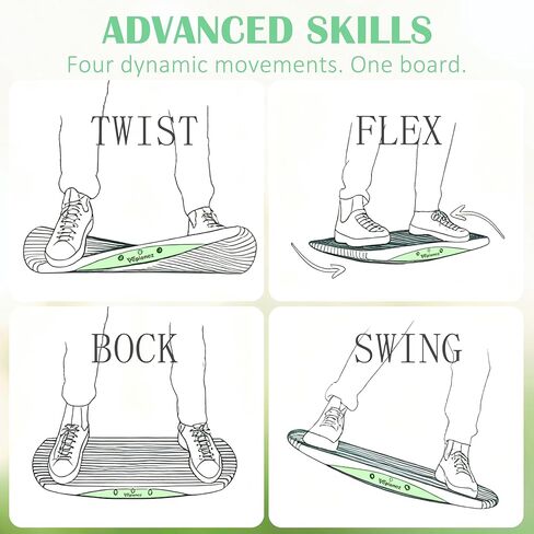 Wooden Balance Board, 440LBS Capacity Wobble Balance Board for Standing Desk 3D Design Anti-Fatigue Anti-Slip Rocker Board for Core Strength, Physical Therapy,Surfers Skiing Skateboarding Simulation in Saudi Arabia