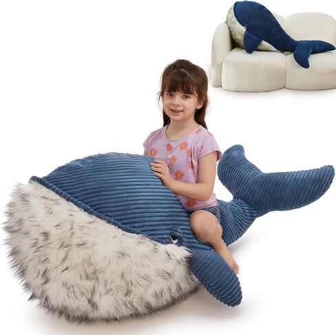 MorisMos Giant Sea Turtle Stuffed Animal Plush Pillow - 31.5" Big Stuffed Turtle Plush Pillow for Kid & Adult, Large Tortoise Toy Gift for Marine Lovers, Cuddly Ocean Creature Decor,CE/CPC Certified in Kuwait