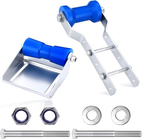 Lounsweer 2 Pcs Boat Trailer Roller with Brackets - 8" & 5" Anti-Corrosion, Durable for Fishing/Leisure, Roller Assembly Kit for Boat Trailer in Saudi Arabia