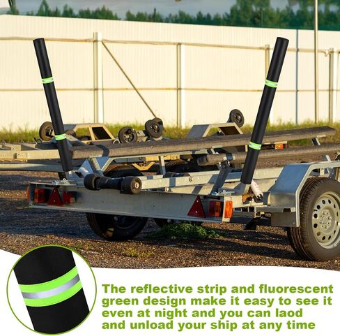 BBTO 2 Pcs 48 Inch Boat Trailer Guide Pole Covers with Reflective Stripe, Heavy Duty Oxford Cloth Marine Boat Trailer Guide Poles Protective Covers for Ski Fishing Sailboat Trailers in Saudi Arabia