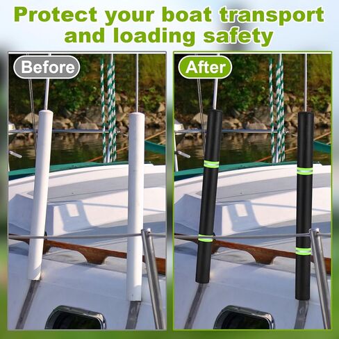 BBTO 2 Pcs 48 Inch Boat Trailer Guide Pole Covers with Reflective Stripe, Heavy Duty Oxford Cloth Marine Boat Trailer Guide Poles Protective Covers for Ski Fishing Sailboat Trailers in Saudi Arabia