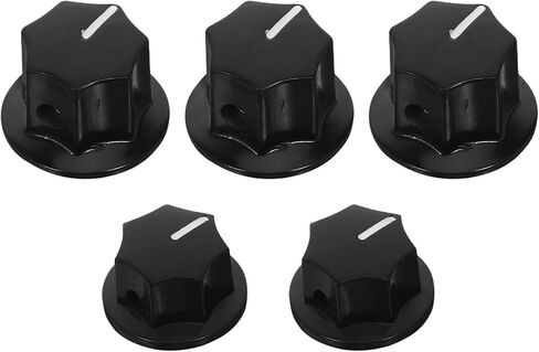 Holibanna 5pcs Guitar Potentiometer Knob Caps Set for Electric Guitar and Bass, Metal Tone and Volume Control Knobs with Screws, 20mm Small + 24mm Medium, Replacement Instrument Parts in Saudi Arabia