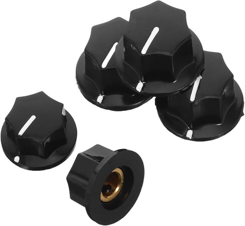 5pcs Aluminum Alloy Guitar and Bass Potentiometer Knobs Set with Screws – 20mm Small 24mm Medium Metal Tone and Volume Control Caps for Amplifier Replacement in Saudi Arabia