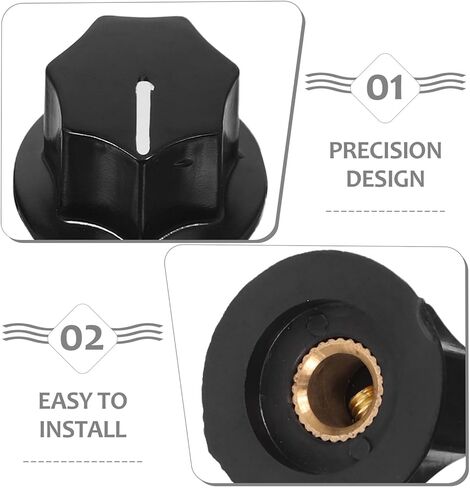 5pcs Aluminum Alloy Guitar and Bass Potentiometer Knobs Set with Screws – 20mm Small 24mm Medium Metal Tone and Volume Control Caps for Amplifier Replacement in Saudi Arabia