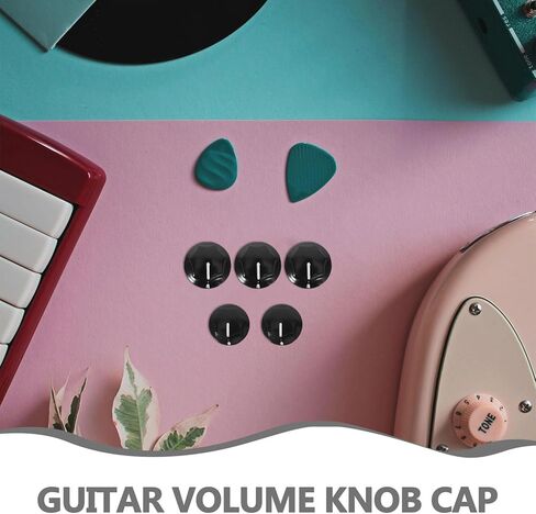 Ipetboom 5pcs Guitar Potentiometer Knobs with Set Screws – Small 20mm Medium 24mm Caps for Bass Guitar, Amplifier, and Effect Pedal Tone Volume Control in Saudi Arabia