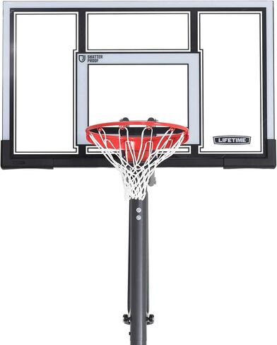 Lifetime 90962 Power Lift Adjustable In-Ground Basketball Hoop with Basketball, 54-Inch, Polycarbonate in Saudi Arabia