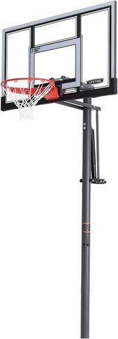 Lifetime 90962 Power Lift Adjustable In-Ground Basketball Hoop with Basketball, 54-Inch, Polycarbonate in Saudi Arabia
