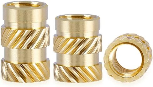 Knurled Brass Nuts,Nuts Assortment Kit, Nut M2 M2.5 M3 M4M5 M6 Brass Hot Melt Insert Knurled Nut Thread Heat Molding Double Twill Injection Embedment Nut for 3D Printer (Color : Lenth 3mm 30pcs_M3(OD4 in Saudi Arabia