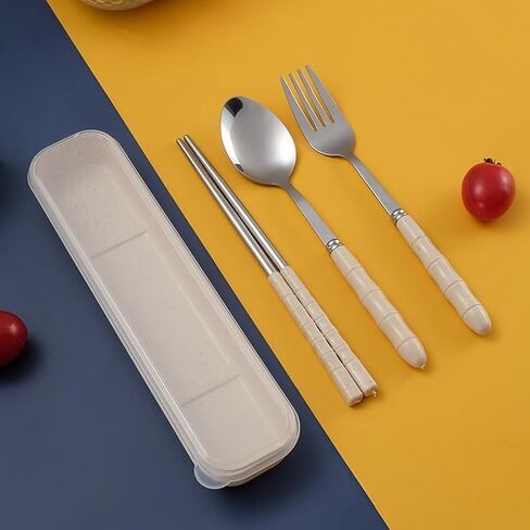 مجموعة فضية سفر من 3 قطع مع حالة - مائدة محمولة للعمل ، والتخييم ، والمكتب ووجبة الغداء (Beige) in Saudi Arabia