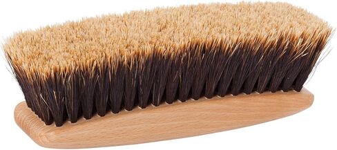 Redecker Natural Dark Horsehair Shoe Shine Brush, Untreated Beechwood Handle, 4-5/7-Inches Long, Made in Germany in Saudi Arabia