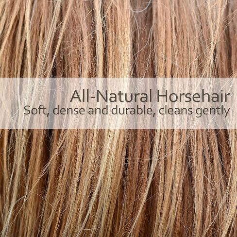 Redecker Natural Dark Horsehair Shoe Shine Brush, Untreated Beechwood Handle, 4-5/7-Inches Long, Made in Germany in Saudi Arabia