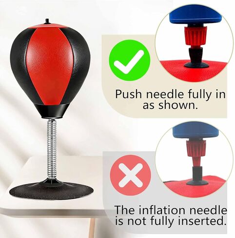 Desktop Punching Bag, Suction Cup Boxing Bag, Strong Suction Power, Soft and Hand Friendly Material, Safe for Injury Free Punches, Quick Inflation for Immediate Use in Saudi Arabia