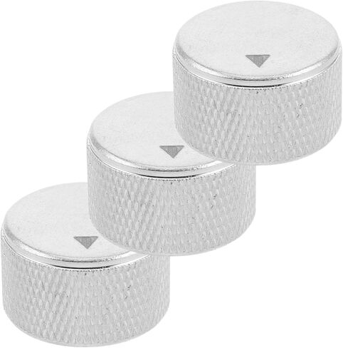 3pcs Aluminum Tone Control Knobs for Bass Guitar Electric Guitar Potentiometer Volume and Tone Adjuster Replacement Slanted Texture for Amplifier and Instrument Accessories in Saudi Arabia