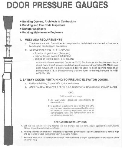 شركة جوردون جلاس مقياس ضغط الباب، 0-35 رطل | صنع في الولايات المتحدة الأمريكية in Kuwait