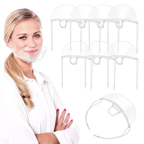 OSALADI 8pcs Chef Food Service Reusable Anti- for Restaurants Washable Face Masks Bulk Pack in Saudi Arabia
