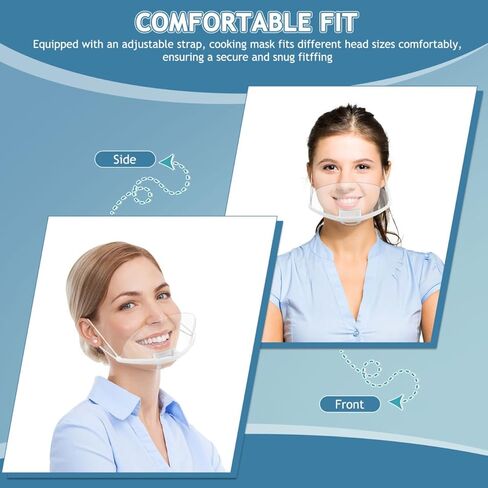 OSALADI 8pcs Chef Food Service Reusable Anti- for Restaurants Washable Face Masks Bulk Pack in Saudi Arabia