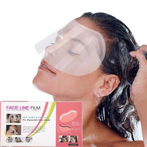 100 قطعة من درع الوجه الشفاف، درع الرموش، درع الوجه الشفاف، قناع الاستحمام للبالغين، درع الوجه بشريط بلاستيكي للاستحمام، قناع الدش، مستلزمات صالونات الشعر، صالونات التجميل، غسل الشعر، قص الشعر in Kuwait